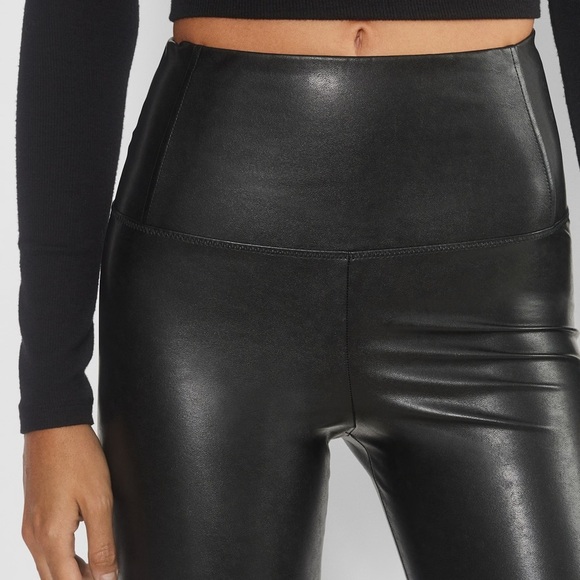 Aritzia Wilfred black vegan leather Daria high rise legging pants - XS NWOT - Picture 4 of 7